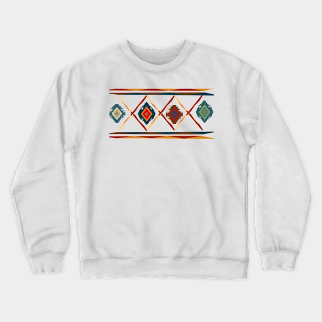 Southwestern Motif in Beige Crewneck Sweatshirt by RoxanneG